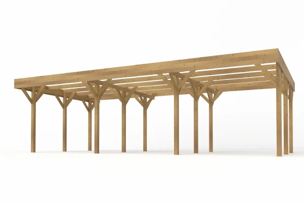 Carport 3 Autos BSH (Standard-Dachneigung: 1,5°)