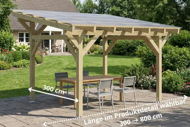 Freistehender Holzpavillon 300