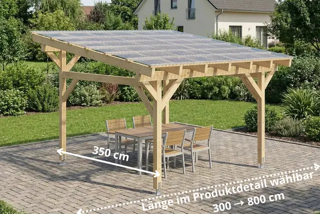 Freistehender Holzpavillon 350