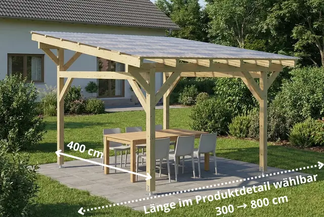 Freistehender Holzpavillon 400