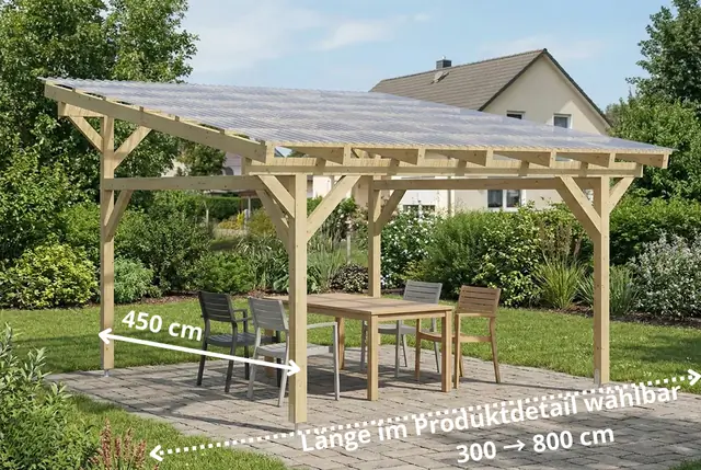 Freistehender Holzpavillon 450