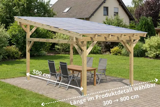 Freistehender Holzpavillon 500