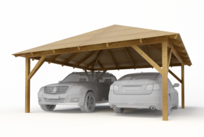 Carport für 2 Auto 555x555 cm