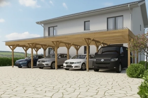 Carport für 4 Autos 512x1180