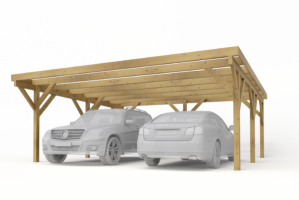 Doppelcarport 626x620 cm BSH