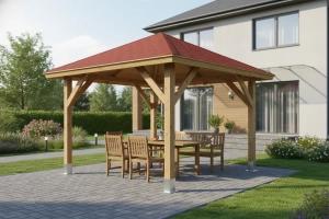 Holz-Pavillon Borneo 265x265