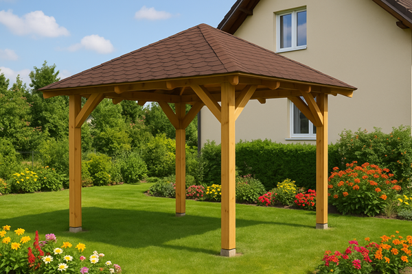 Holz-Pavillon Kreta 300x300