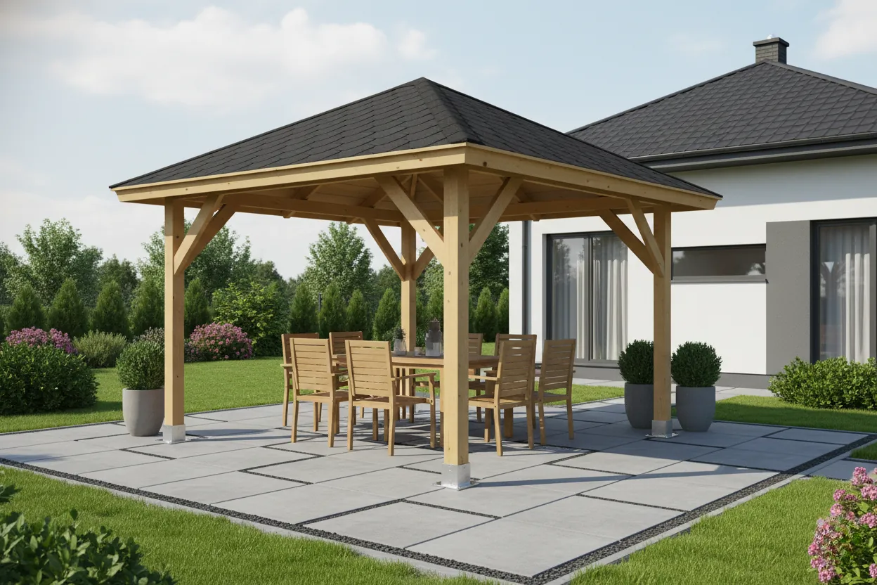 Gartenlauben und holz-pavillons