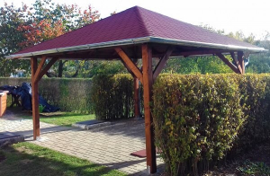 Holz-Pavillon Kuba 430x430 cm