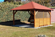 Holz-Pavillon Kuba 430x430 cm