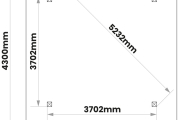 Holz-Pavillon Kuba 430x430 cm