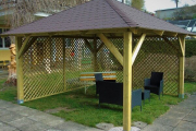 Holz-Pavillon Kuba 430x430 cm