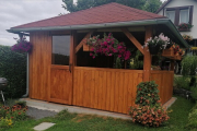 Holz-Pavillon Kuba  430x430 cm - pfostenstärke BSH 14x14 cm