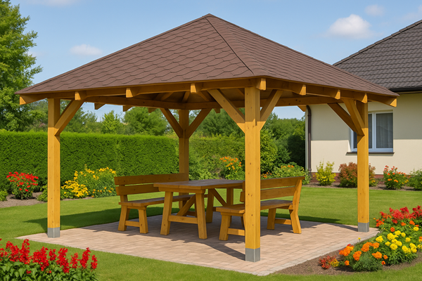 Holz-Pavillon Kuba 370x370