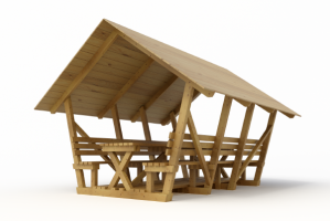 Holz-Pavillon Salas 400x350 cm