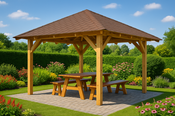 Holz-Pavillon Sicílie 330x330