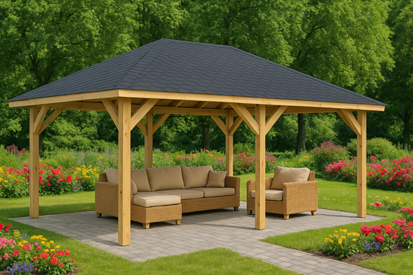 Holz-Pavillon Viktoria XXL 390x640