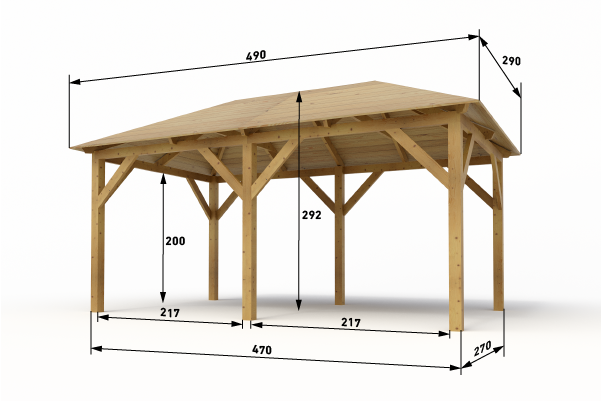 Holz-Pavillon Viktoria 270x470