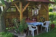 Holz-Pavillon Borneo 330x330 cm - pfostenstärke BSH 14x14 cm