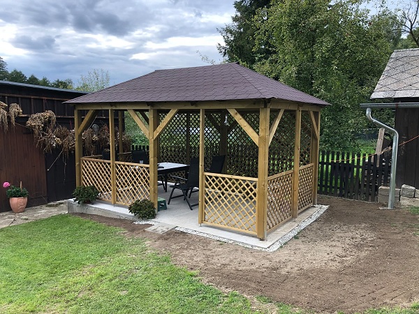 Gartenecke nur mit Qualitätsüberdachung