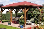 Holz-Pavillon Viktoria 290x490 cm- pfostenstärke BSH 14x14 cm