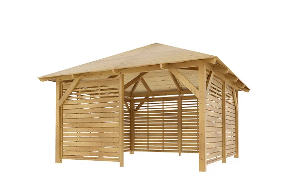 Holz-Pavillon Kuba+Bergamo 370x370