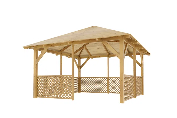 Holz-Pavillon Kuba+Ester90 370x370