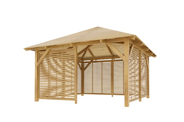 Holz-Pavillon Kuba+Italia 370x370