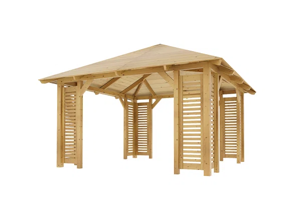 Holz-Pavillon Kuba+Verona 370x370
