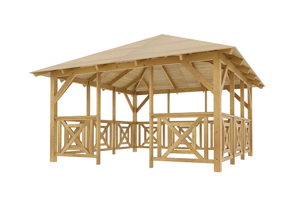 Holz-Pavillon Kuba L+Grande 400x400