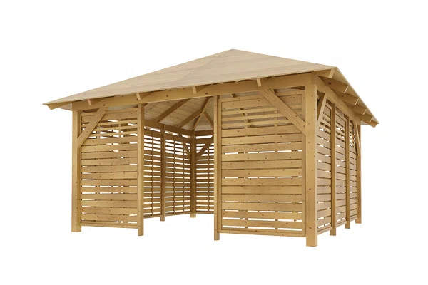 Holz-Pavillon Kuba L+Bergamo 400x400