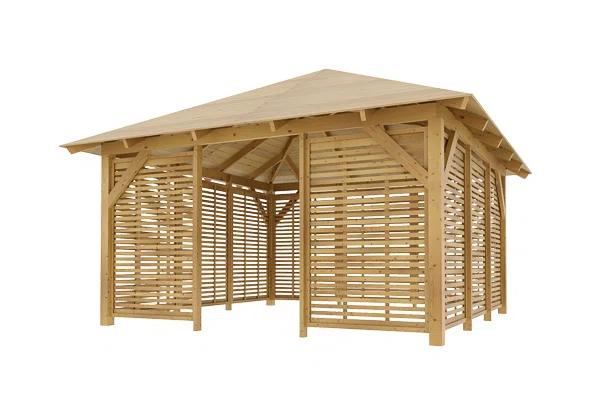 Holz-Pavillon Kuba L+Italia 400x400