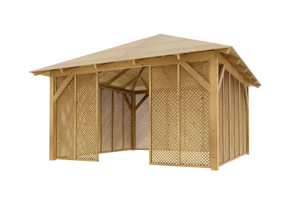 Holz-Pavillon Kuba L+Milano 400x400