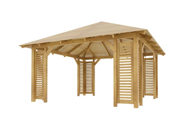 Holz-Pavillon Kuba L+Verona 400x400