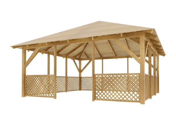 Holz-Pavillon Kuba Maxi+Ester90 490x490