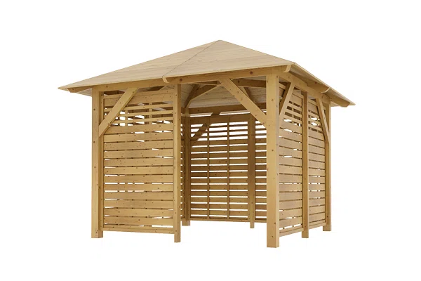 Holz-Pavillon Borneo+Bergamo 265x265