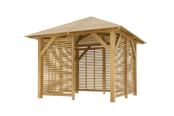 Holz-Pavillon Borneo+Italia 265x265