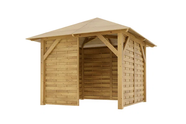 Holz-Pavillon Borneo+Roma 265x265