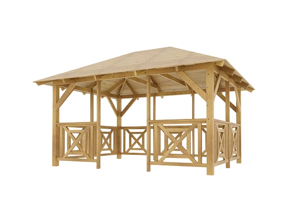 Holz-Pavillon Ibiza+Grande 300x400