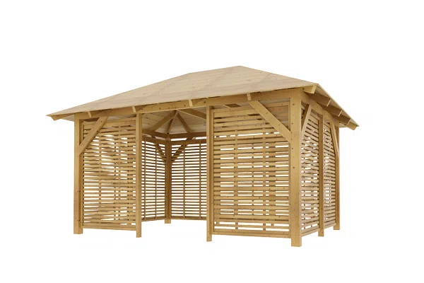 Holz-Pavillon Ibiza+Italia 300x400