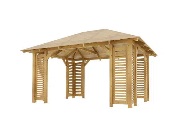 Holz-Pavillon Ibiza+Verona 300x400