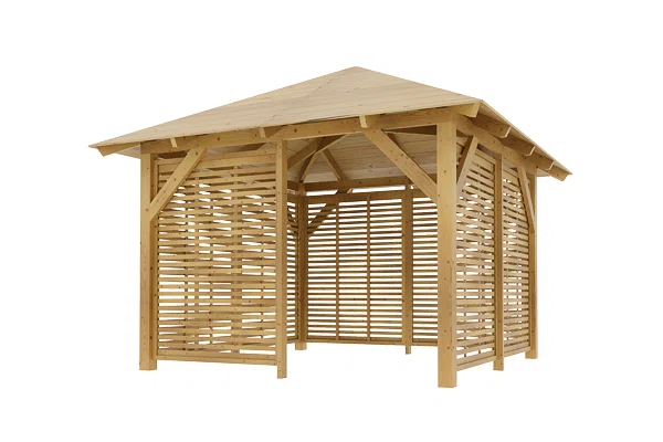 Holz-Pavillon Kreta+Italia 300x300