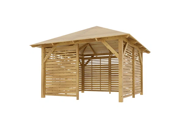 Holz-Pavillon Sicílie+Bergamo 330x330