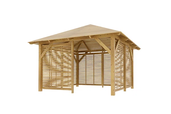 Holz-Pavillon Sicílie+Italia 330x330