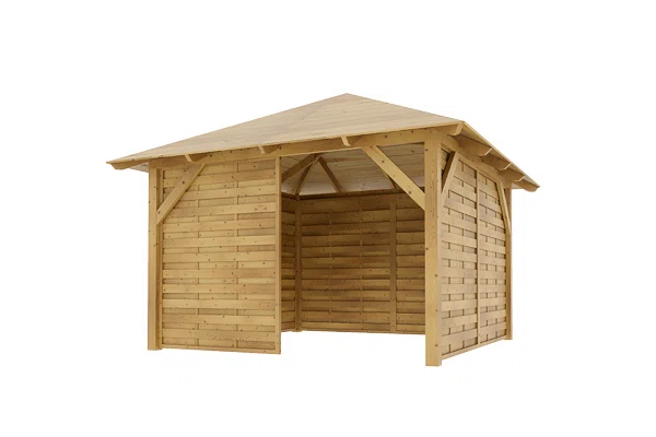 Holz-Pavillon Sicílie+Roma 330x330