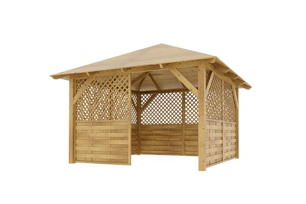 Holz-Pavillon Sicílie+Rimini 330x330