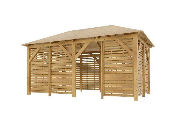 Holz-Pavillon Viktoria+Bergamo 270x470