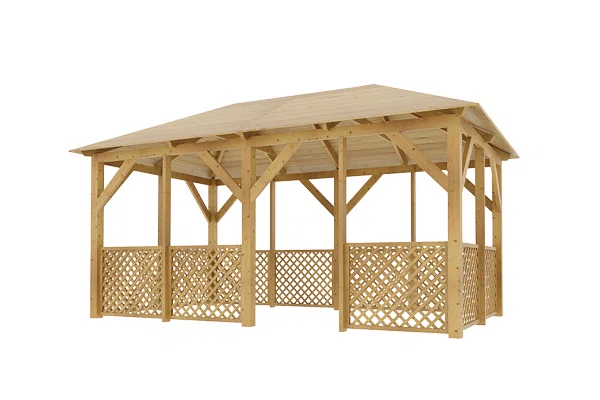 Holz-Pavillon Viktoria+Ester90 270x470