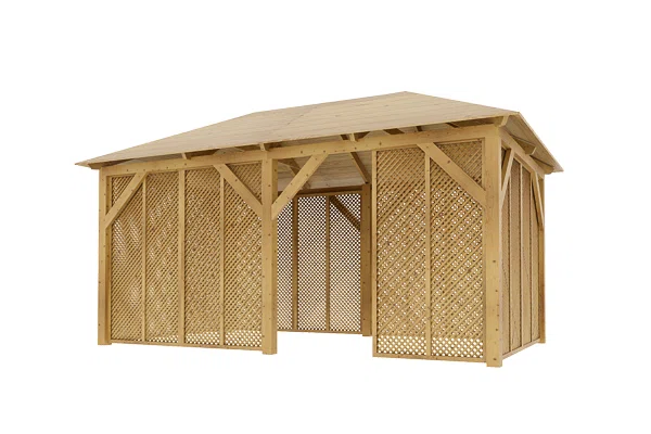 Holz-Pavillon Viktoria+Milano 270x470