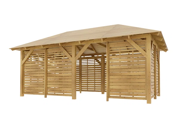 Holz-Pavillon Viktoria L+Bergamo 290x540